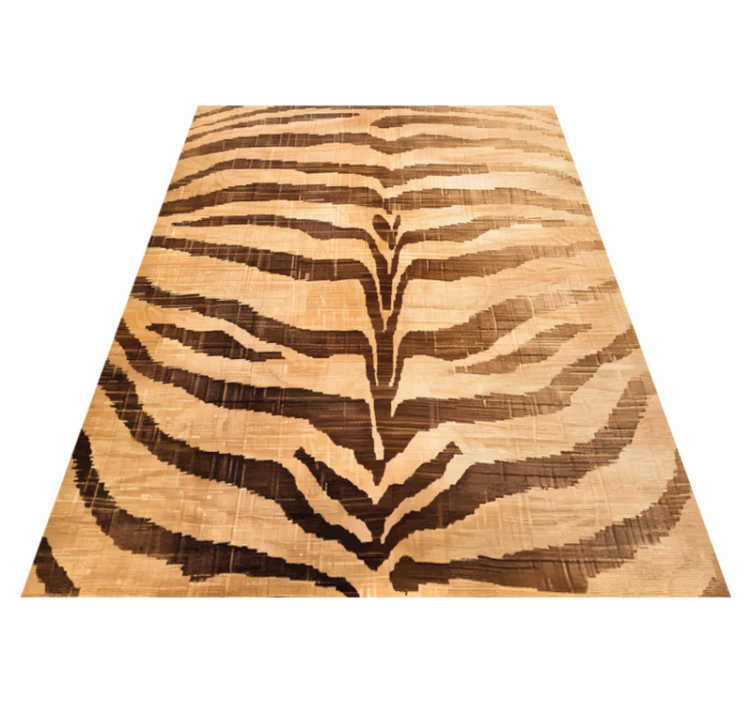 Alfombra vinilica beige rayas de tigre - TenVinilo