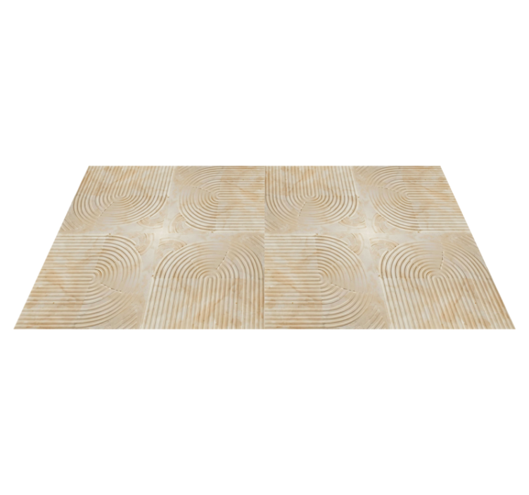 Alfombra vinilica beige con arcos - TenVinilo