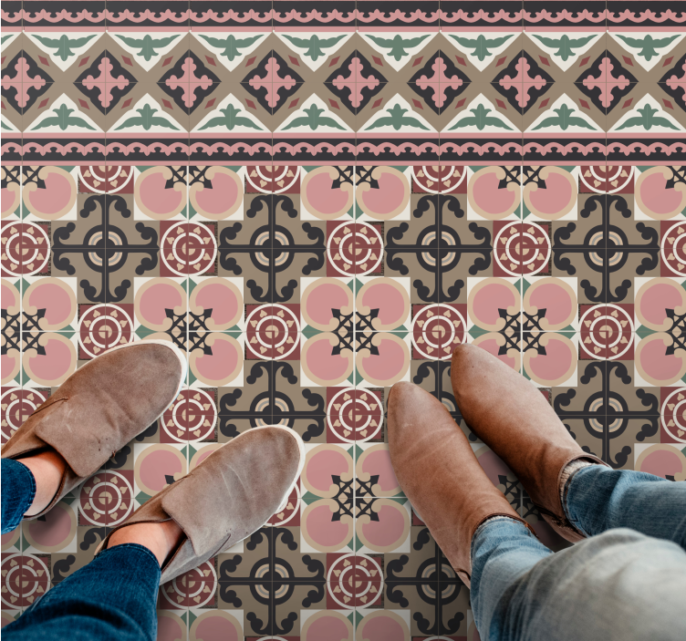 Alfombra vinilo hidráulica azulejos de Toledo - TenVinilo