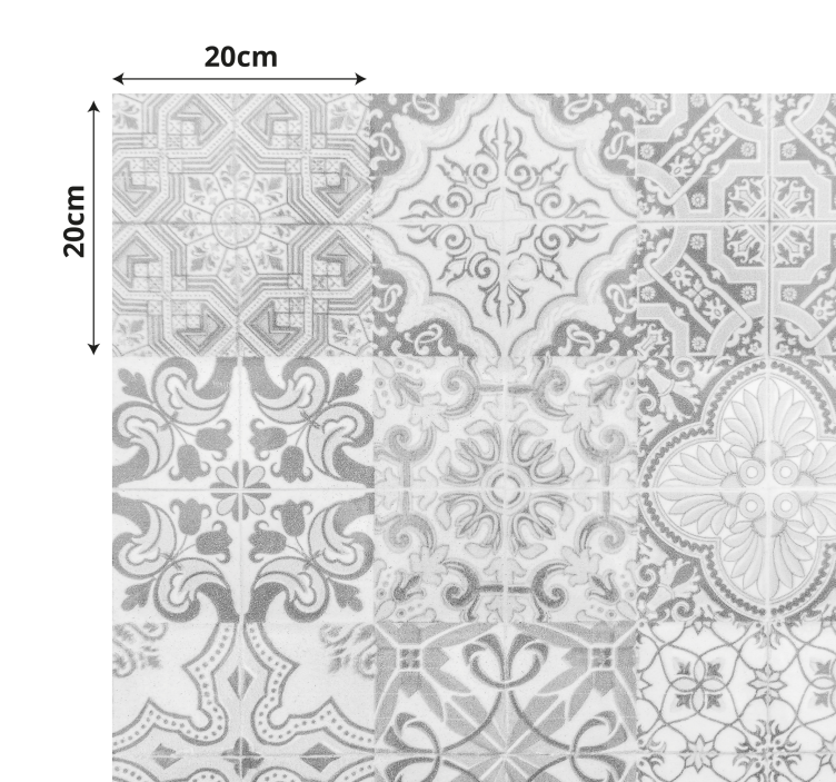 Alfombra vinílica salón mosaico efecto piedra - TenVinilo