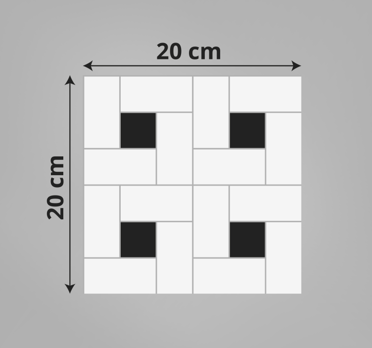 Alfombra vinílica cocina azulejos pequeños cuadrados - TenVinilo