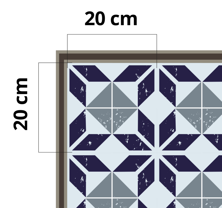 Alfombra hidráulica vinílica estrellas geométricas - TenVinilo