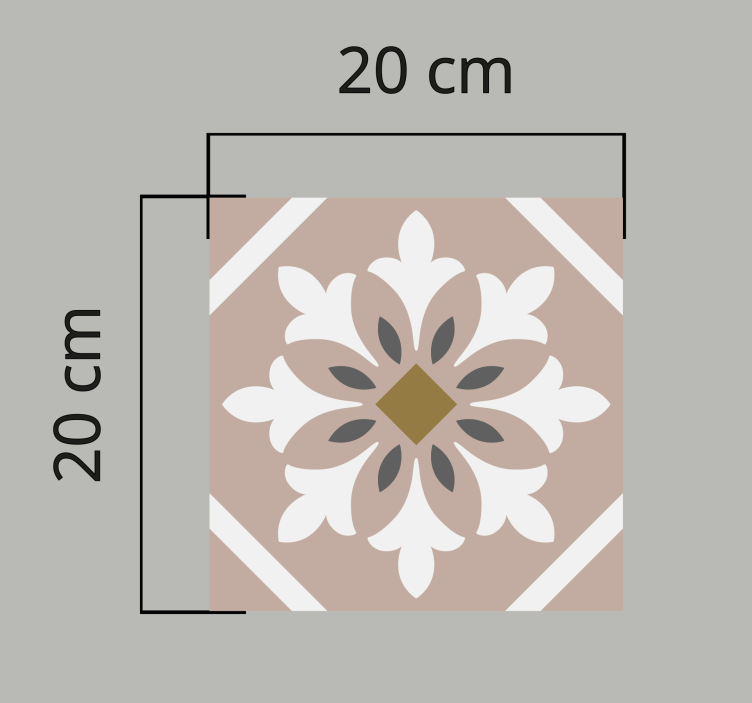 Alfombra vinílica cocina azulejos marrones pastel - TenVinilo