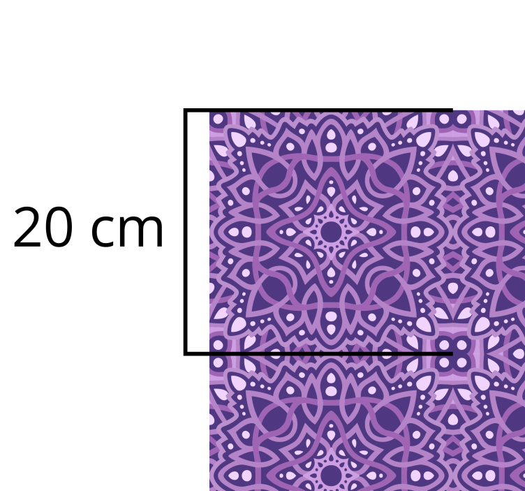 Alfombra vinilo salón mandala lila - TenVinilo