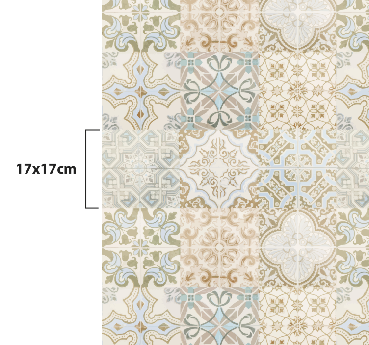 Alfombra vinílica estilo hispana vintage - TenVinilo