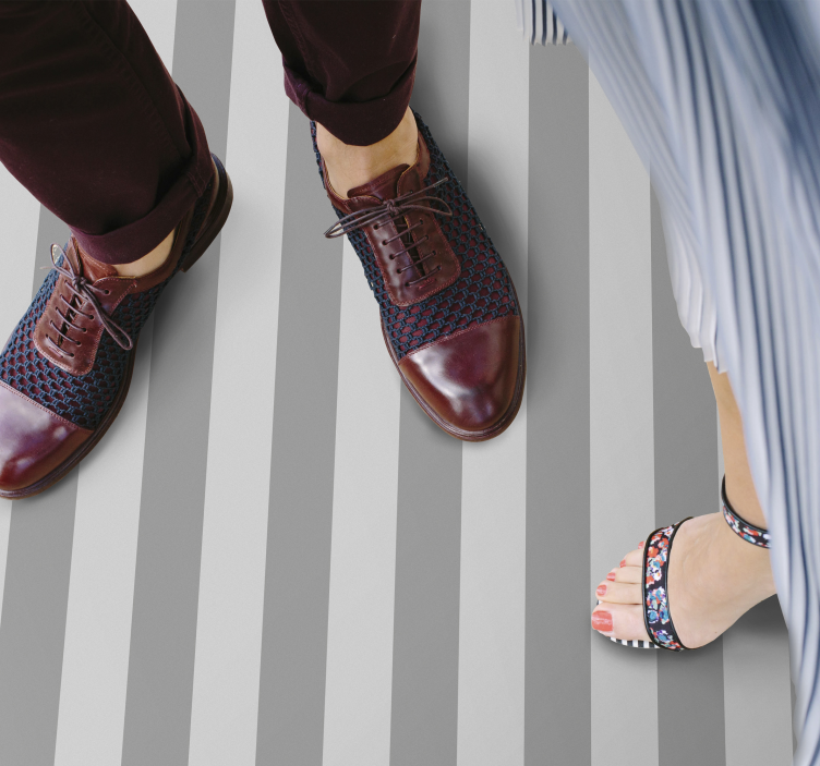 Alfombra vinílica gris rayas verticales - TenVinilo