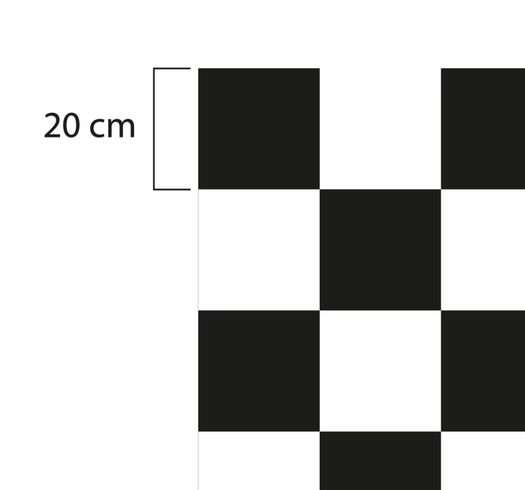 Alfombra vinílica cocina tablero de ajedrez - TenVinilo