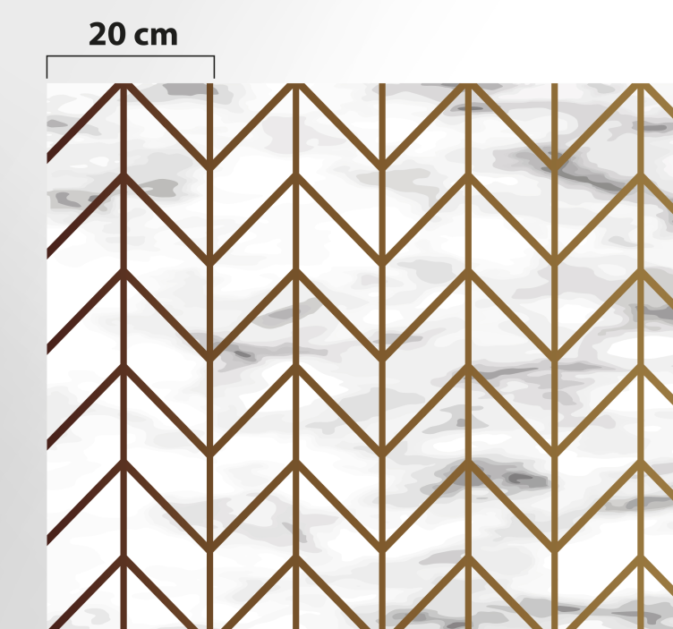Alfombra vinilo cocina gris mármol líneas doradas - TenVinilo