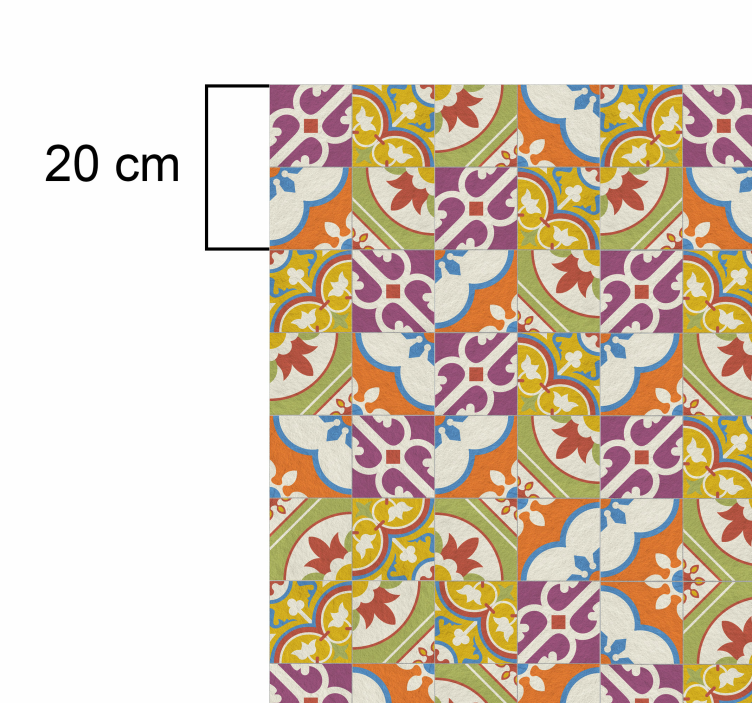 Alfombra vinilo vintage baldosas ornamentales - TenVinilo