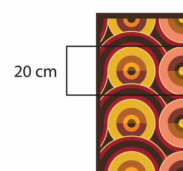 Alfombra vinílica vintage círculos marrones vibrantes - TenVinilo