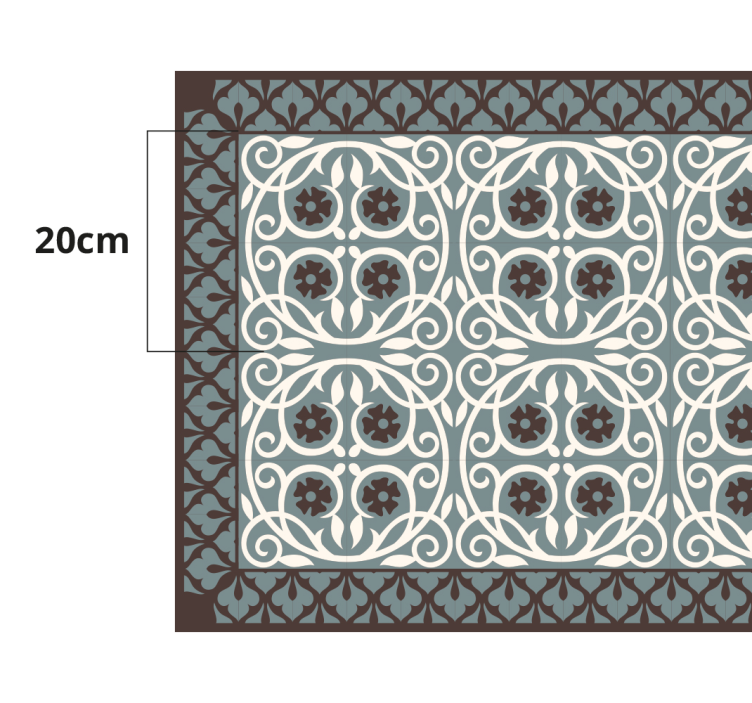 Alfombra vinilo baño arreglo de elementos florales - TenVinilo