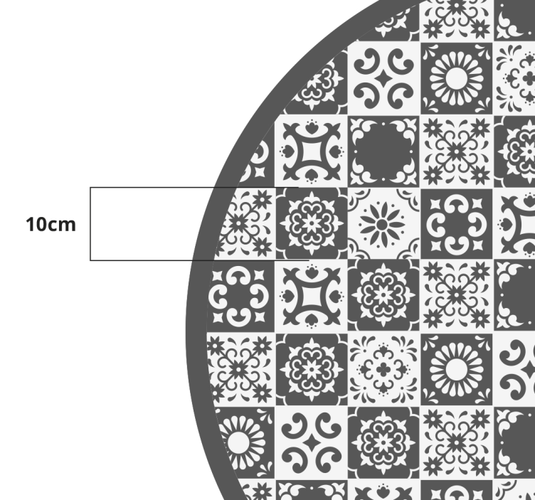Alfombra hidráulica gris azulejos ibéricos - TenVinilo