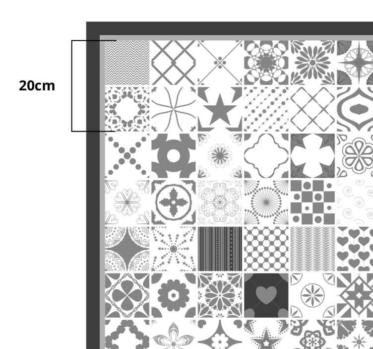 Alfombra hidráulica composición de azulejos - TenVinilo