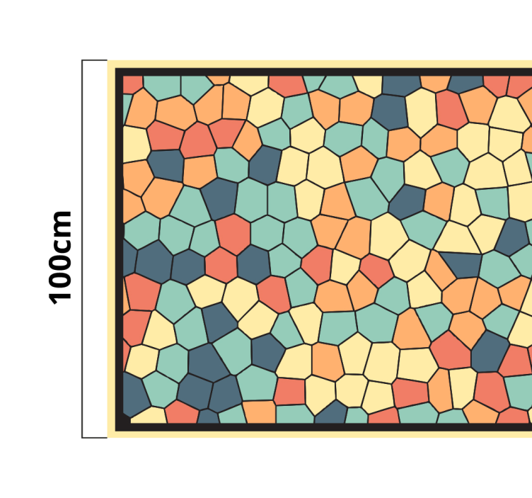 Alfombra vinilo cocina mosaico hidráulico colorido - TenVinilo