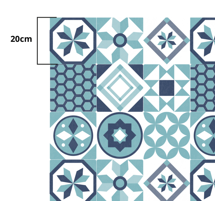 Alfombra vinílica mosaico inspiración de mosaicos - TenVinilo