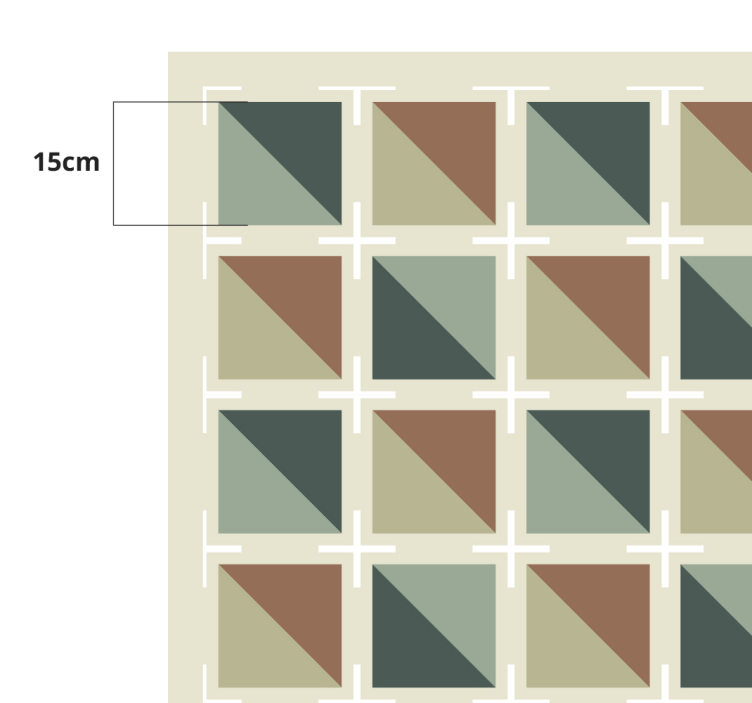 Alfombra vinilo salón damero vintage - TenVinilo