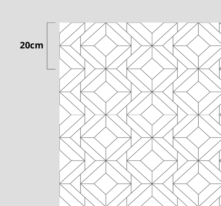 Alfombra vinilo salón nórdica japandi geométrica - TenVinilo