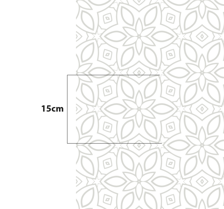 Alfombra vinílica cocina azulejos hidráulico floral - TenVinilo