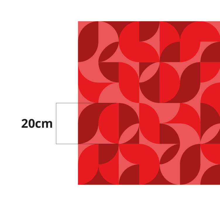 Alfombra vinilo salón rojo retro - TenVinilo