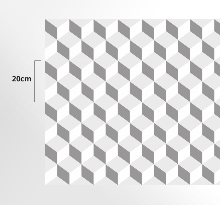 Alfombra vinilo cocina cubos grises - TenVinilo