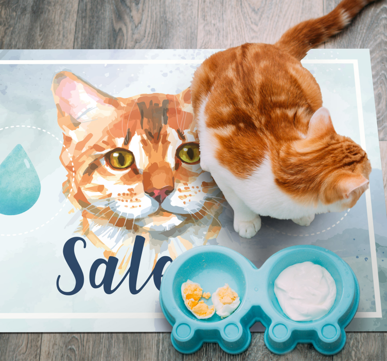Alfombra vinílica animales personalizable para gatos - TenVinilo