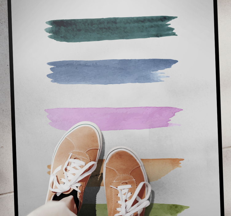 Aflombra vinilica rectangular pinceladas splash - TenVinilo