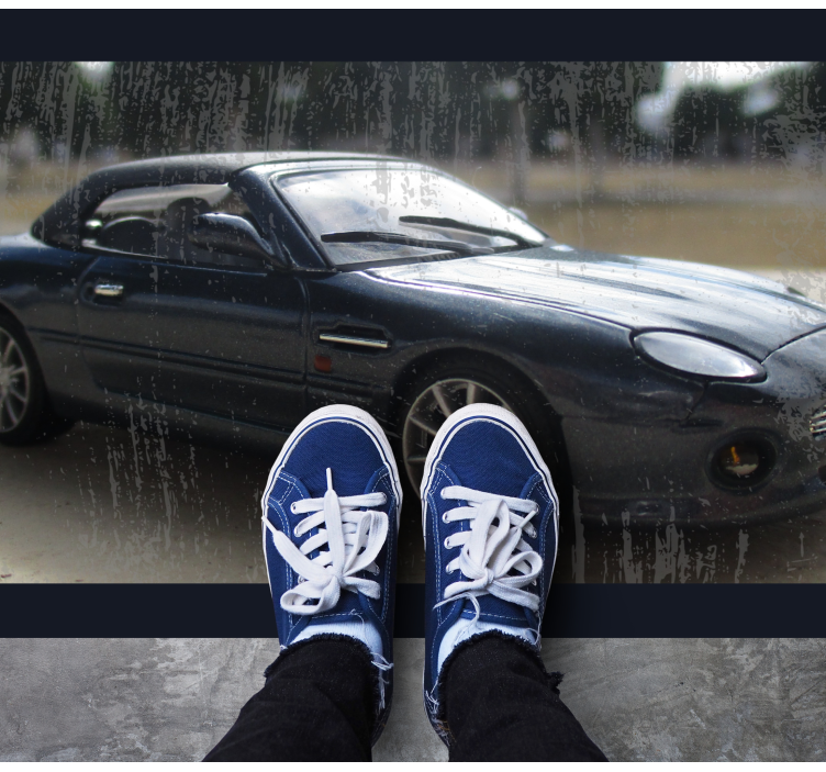 Alfombra carretera coche deportivo clásico - TenVinilo