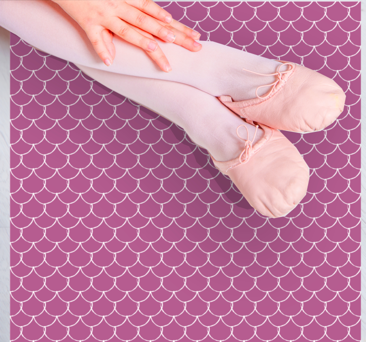 Alfombra vinílica textura escama de sirena rosa - TenVinilo