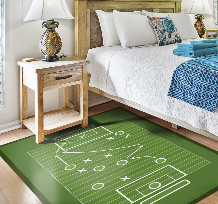 Alfombra vinílica juvenil juego de fútbol americano - TenVinilo