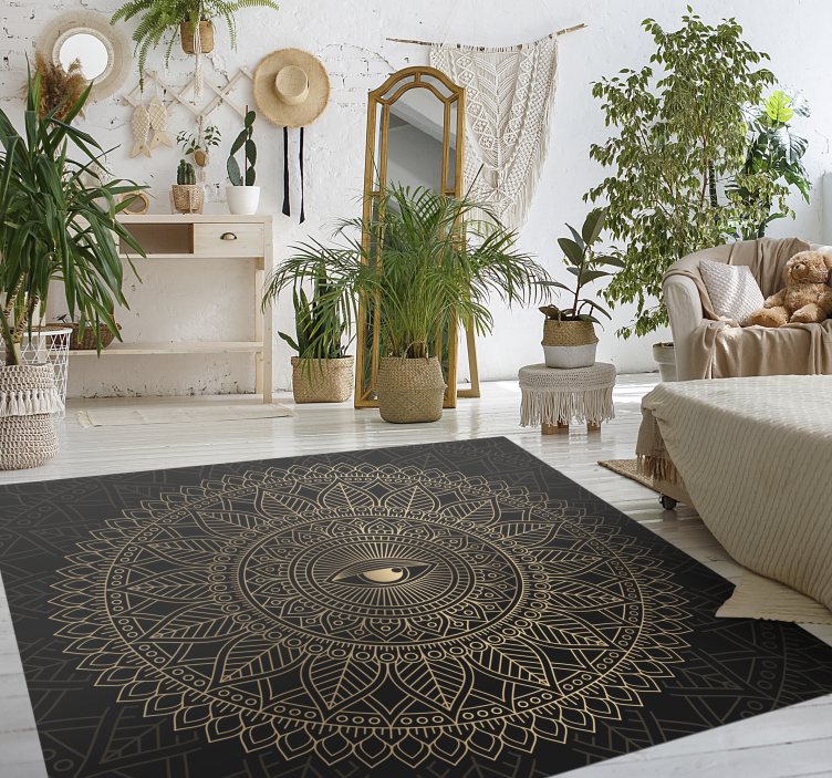 Alfombra vinílica mandala Mandala ojo que todo lo ve - TenVinilo