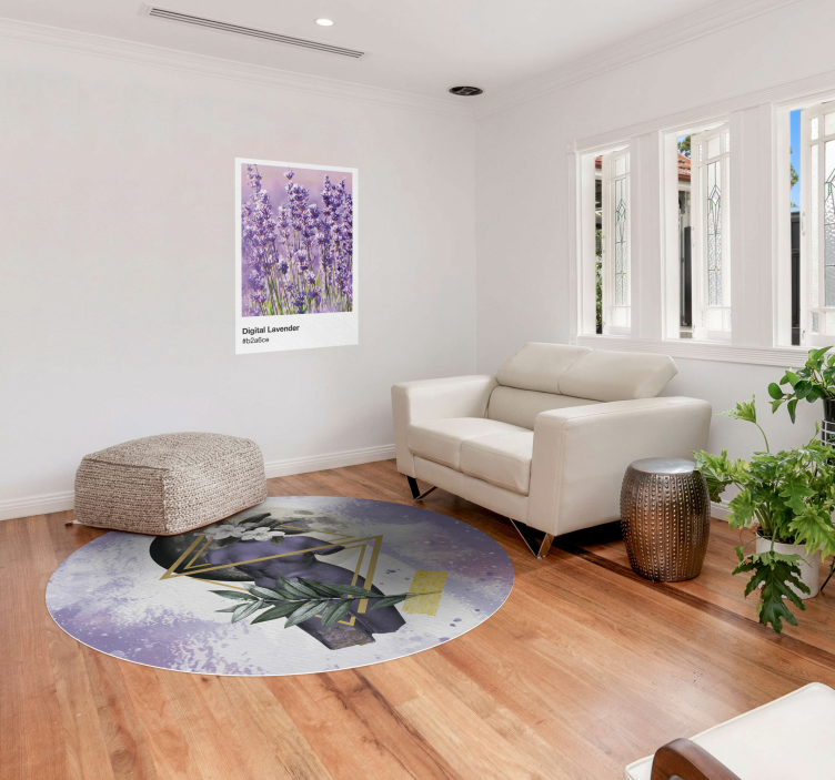 Alfombra de vinilo moderna digital collage - TenVinilo