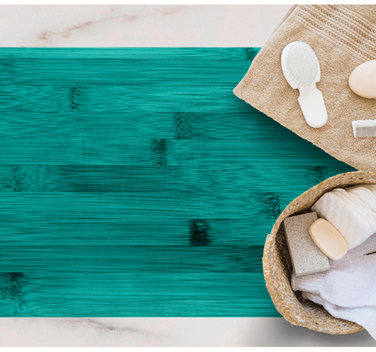 Alfombra vinilo baño tablones madera rústicos - TenVinilo