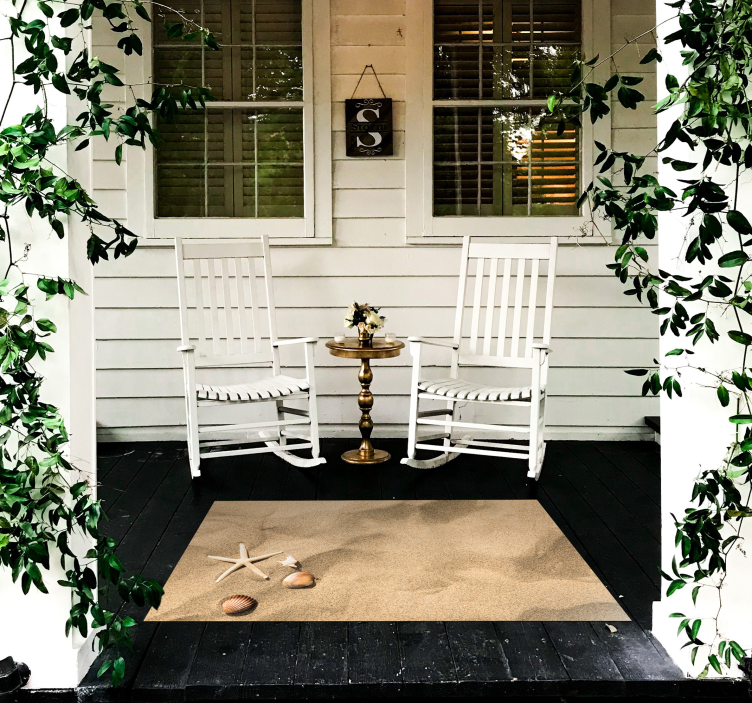 Alfombra vinílica entrada textura piedra verano - TenVinilo