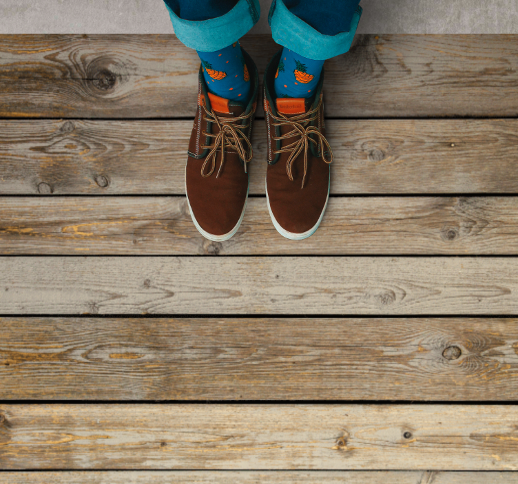 Alfombra vinílica textura Varios tablones de madera diferentes - TenVinilo