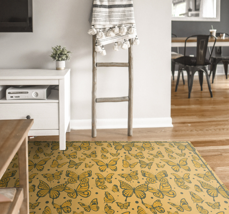 Alfombra vinílica animales delicia de mariposa - TenVinilo