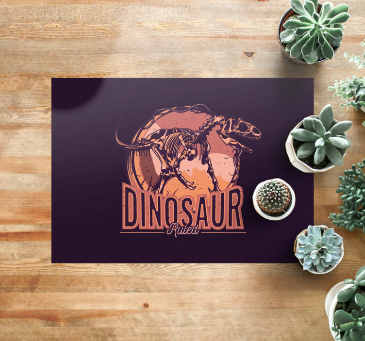 Alfombra vinílica animales imagen gráfica de dinosaurio - TenVinilo