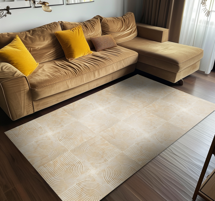 Alfombra vinilica beige con arcos - TenVinilo