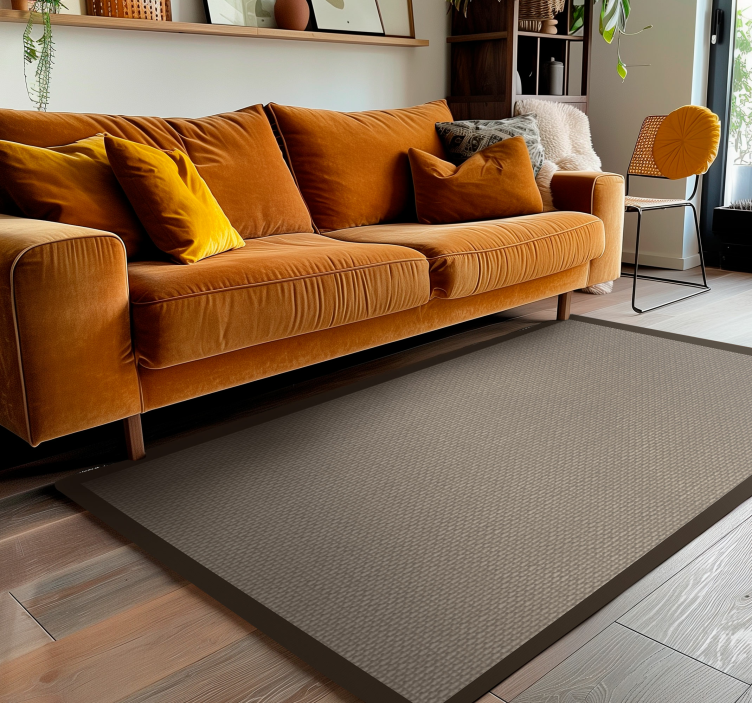 Alfombra vinilica beige contorno de color más oscuro - TenVinilo