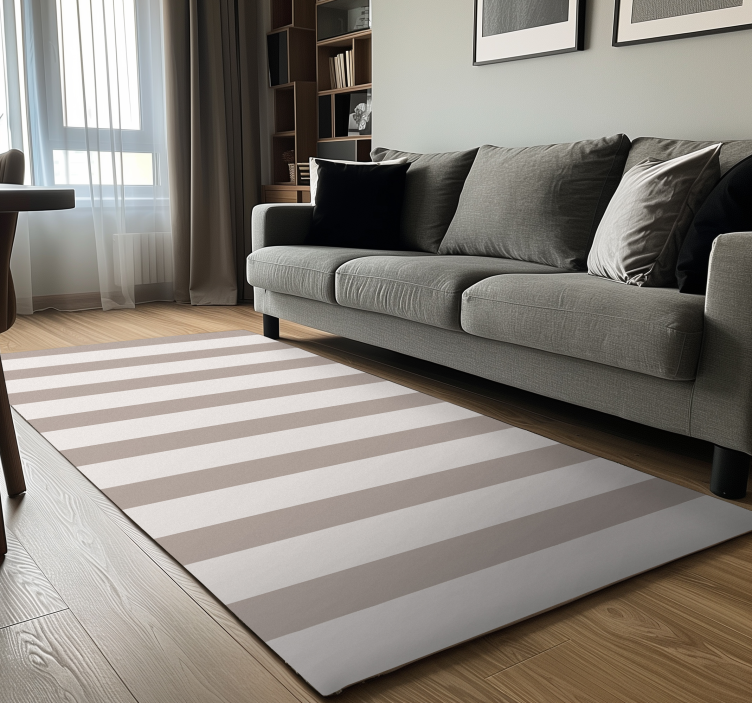 Alfombra vinilica beige rayas - TenVinilo