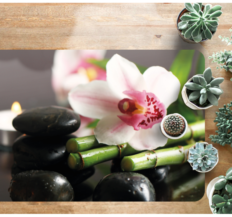 Alfombra vinilo cocina Orquídea nostálgica - TenVinilo