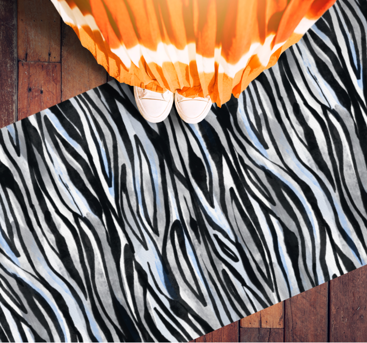Alfombra vinílica animal print piel cebra - TenVinilo