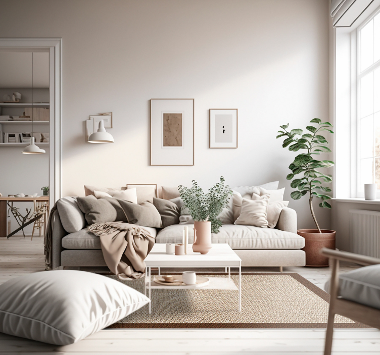 Alfombra vinílica salón efecto textura tejida - TenVinilo