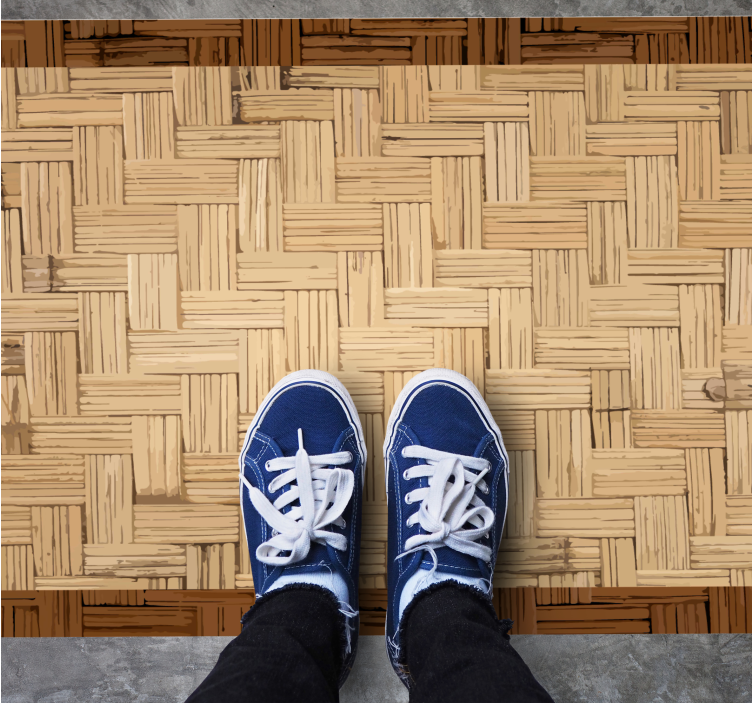 Alfombra vinílica entrada superficie tejida orgánica - TenVinilo