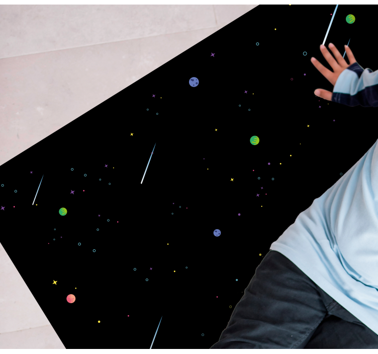 Alfombra vinílica estrellas cielo estrellado cósmico - TenVinilo