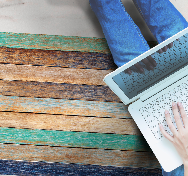 Alfombra vinilo exterior imitación madera - TenVinilo