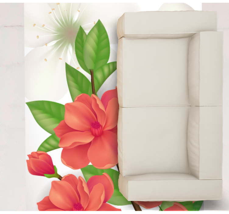 Alfombra vinílica flores arreglo floral colorido - TenVinilo