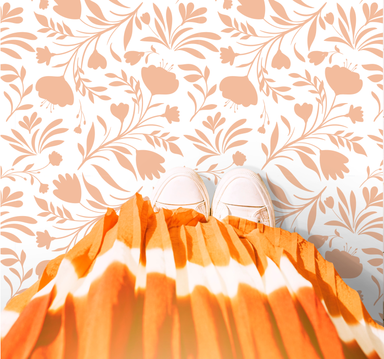 Alfombra vinilo flores estampado floral - TenVinilo