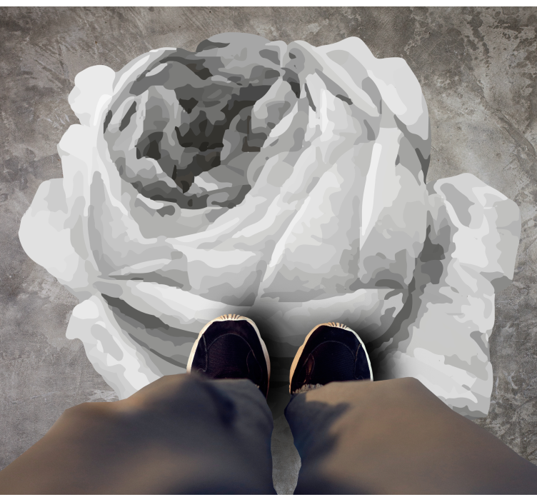 Alfombra vinílica flores flor de rosa - TenVinilo