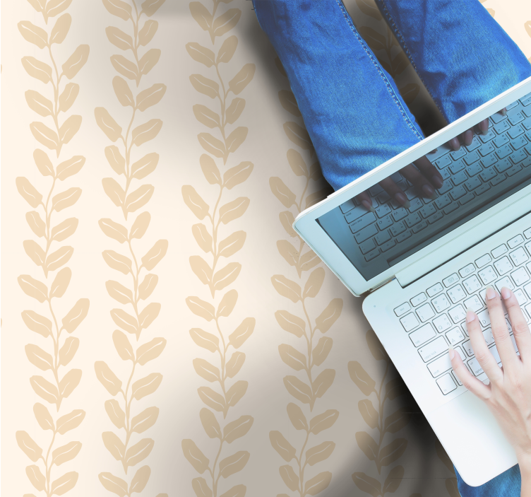 Alfombra vinilo flores patrón botánico - TenVinilo