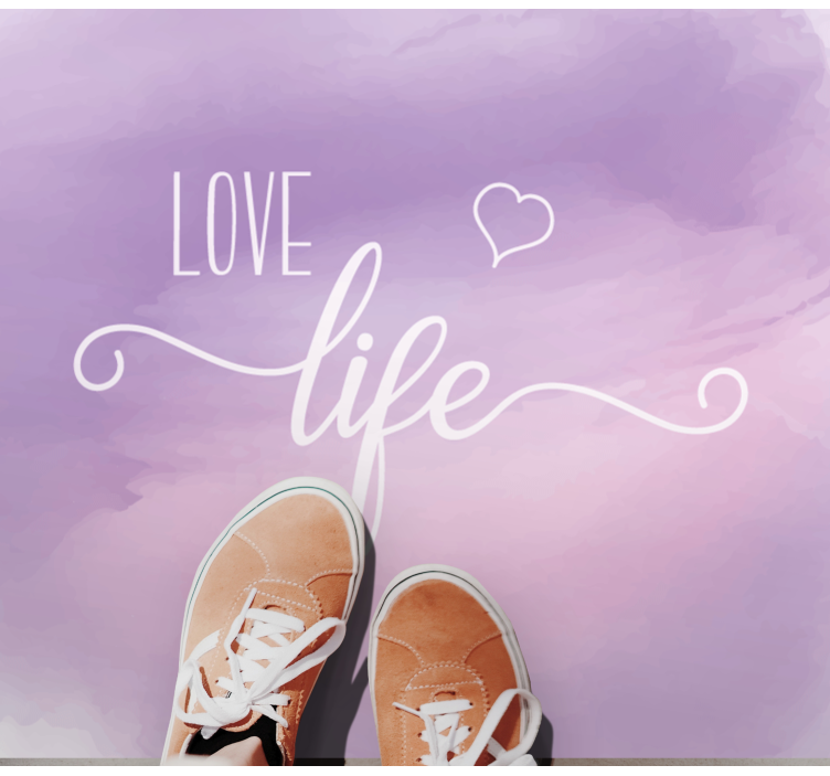 Alfombra vinílica frase apreciar la existencia - TenVinilo